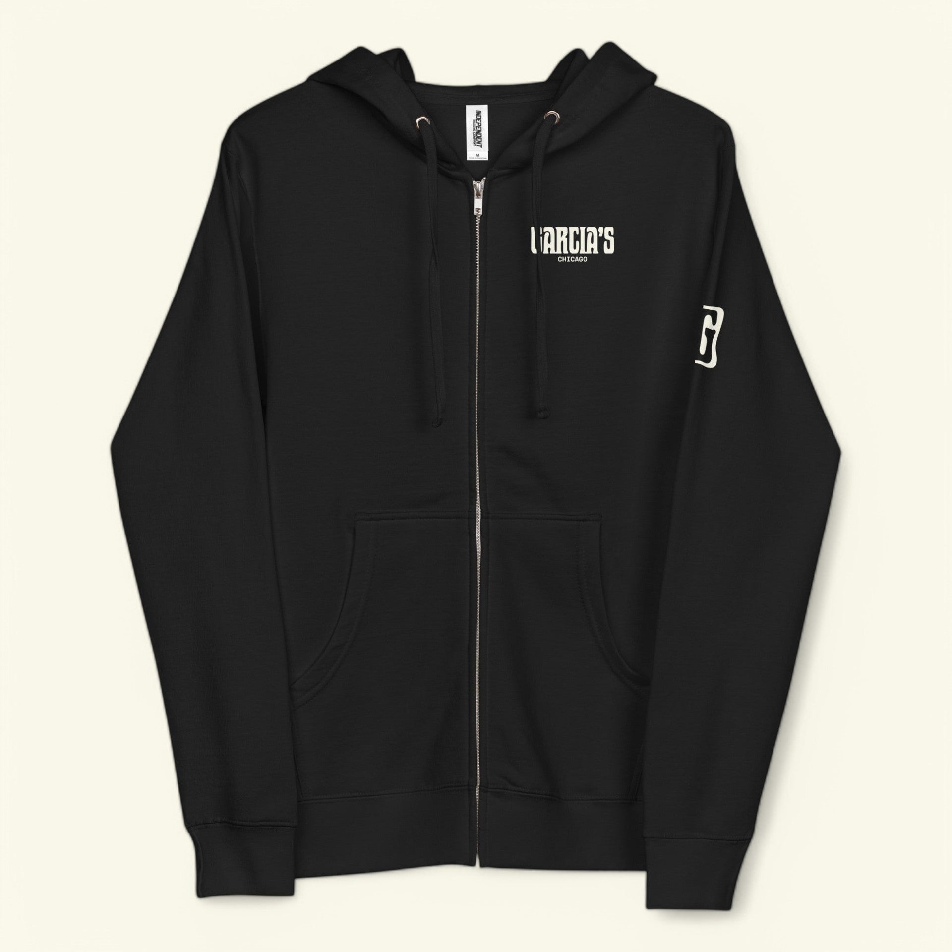Black Zip-up Cropped Sweatshirt 18019
